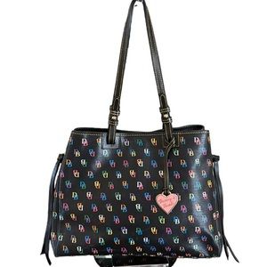 EUC Dooney & Bourke Monogram Rainbow Shoulder Bag